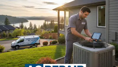 Professional HVAC technician providing AC repair service in Portland, OR