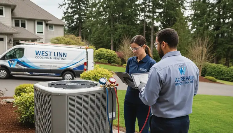 HVAC technician providing professional AC repair service in Portland, OR